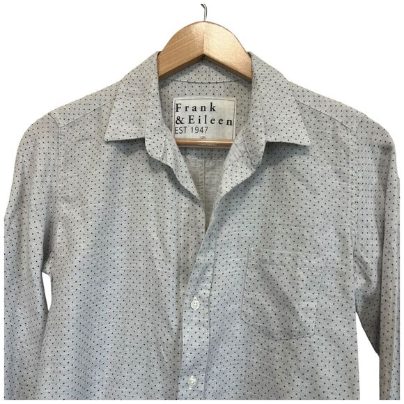Frank & Eileen Barry Button Down Polka Dot Top Size S - Picture 5 of 12